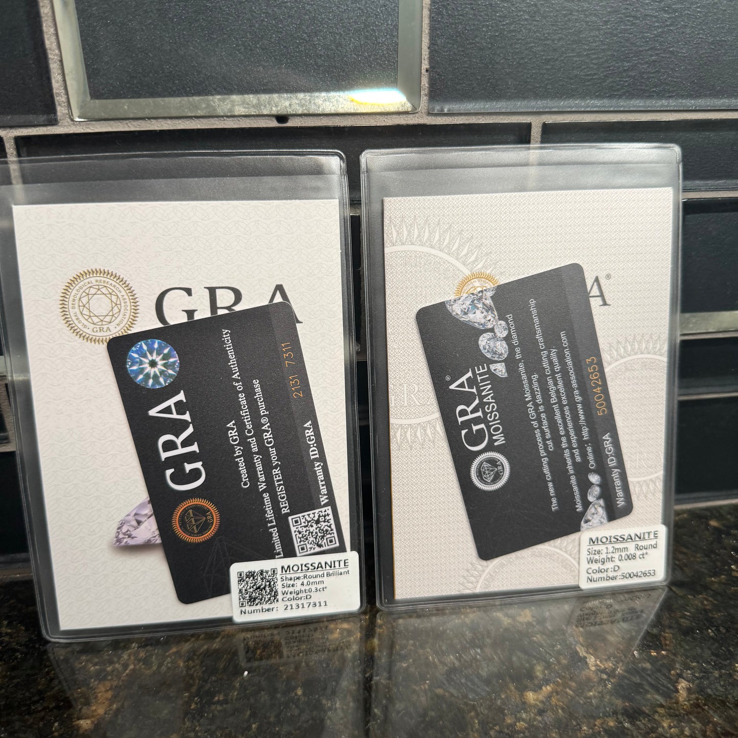 Authentic Black Moissanite GA2100
